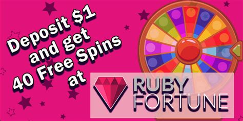 ruby fortune $1 deposit|Ruby Fortune $1 Deposit Bonus – Get 40 Free Spins for just $1.